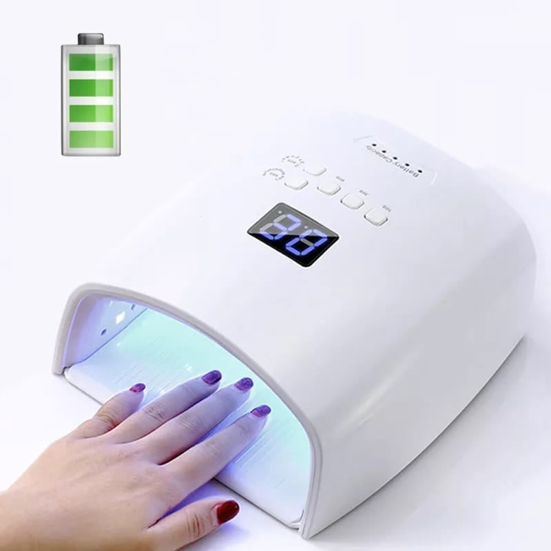 Portable Gel Curing Lamp – 66W Battery-Operated UV Nail Dryer with Sensor
