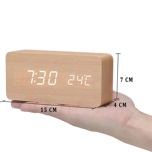 Voice-Controlled LED Clock – Sleek Design for Minimalist Spaces