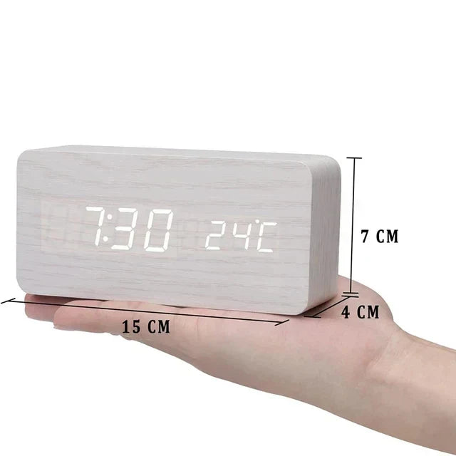 Voice-Controlled LED Clock – Sleek Design for Minimalist Spaces
