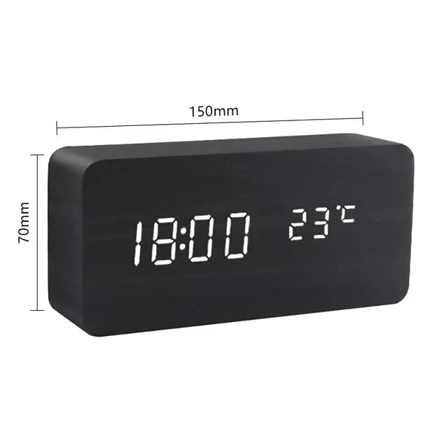 Voice-Controlled LED Clock – Sleek Design for Minimalist Spaces