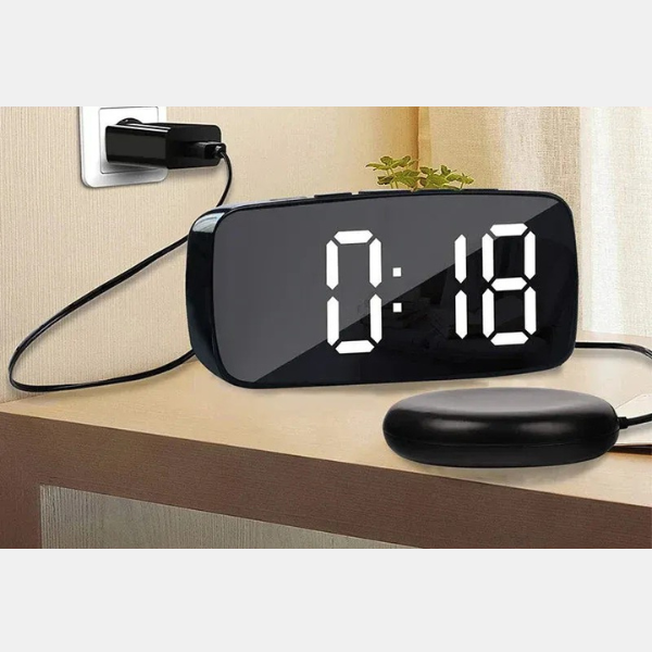 Alarm Clock with Bed Shaker – Loud Vibrating Alarm for Deep Sleepers