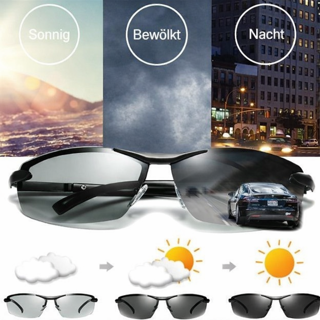 Solar Eye Protection with Glare-Free Vision in Any Light Conditions