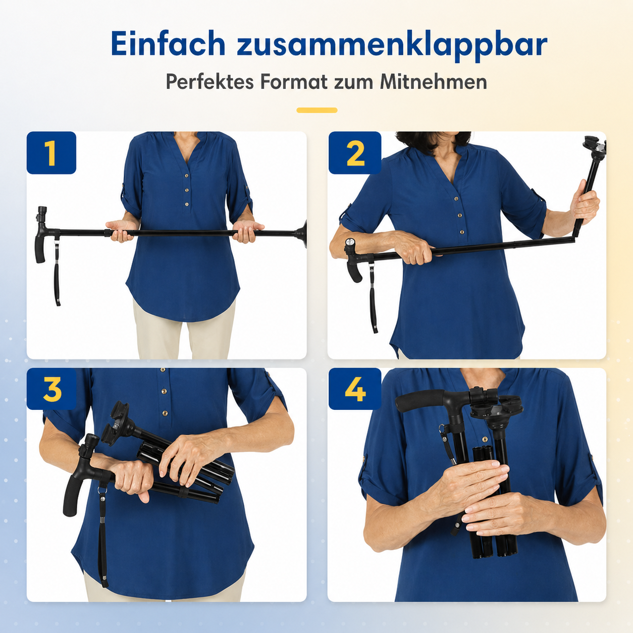 Adjustable Walking Stick with Height Settings