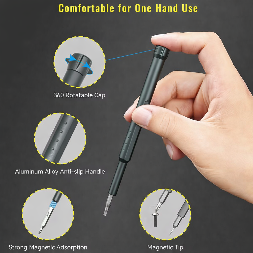 40-in-1 Mini Electric Screwdriver for Effortless, Flawless Repairs