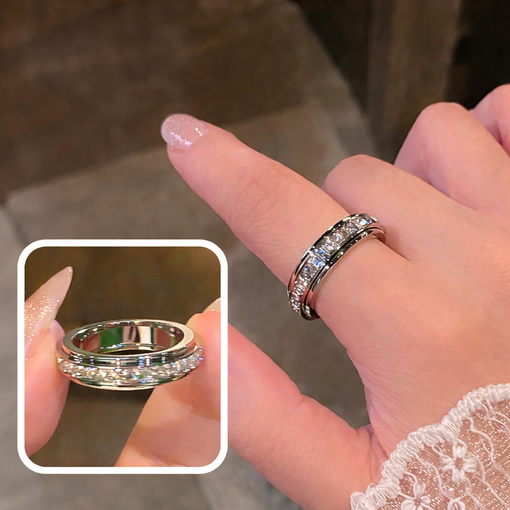 Rotating Spinner Ring in Titanium Steel with Zirconia