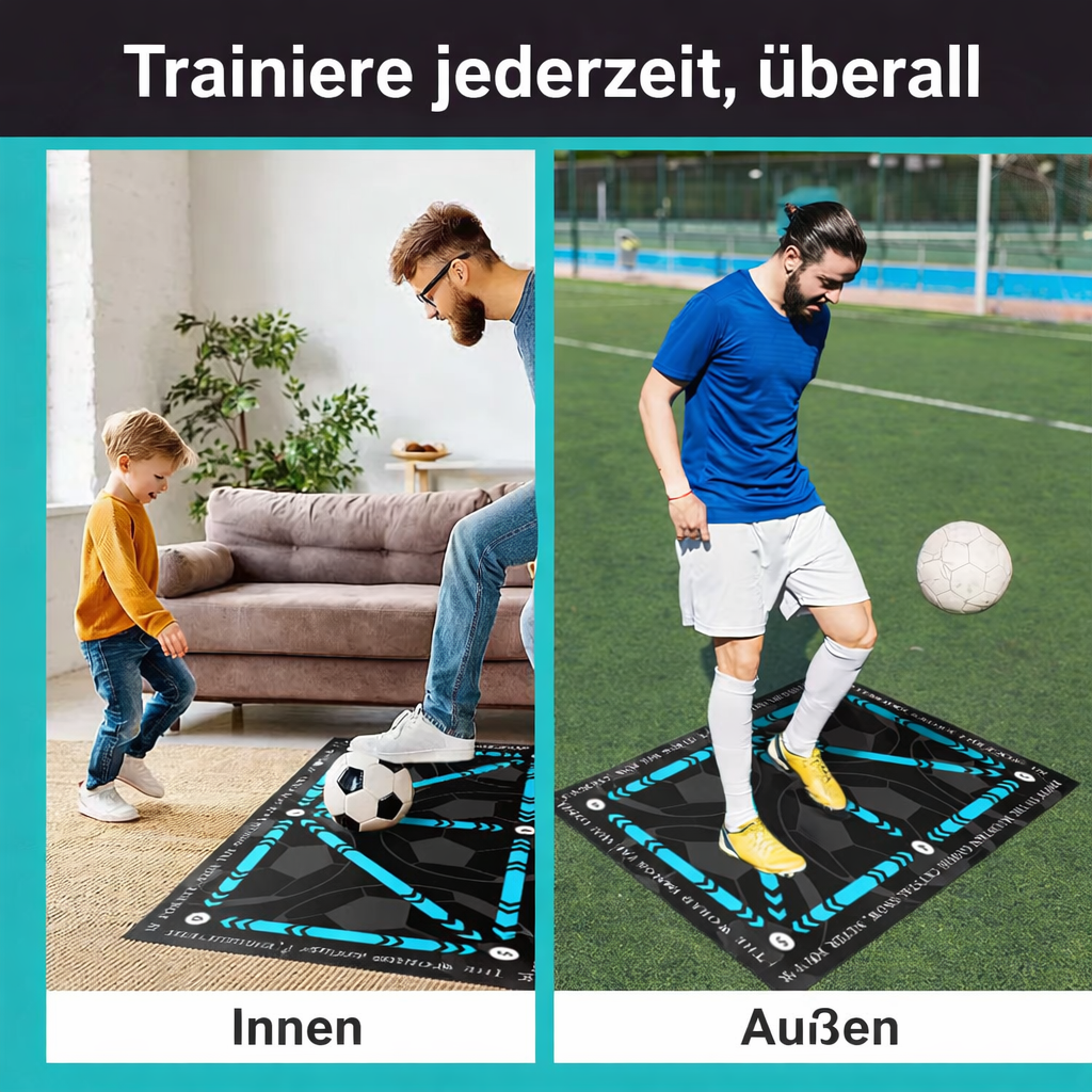 Soccer Training Mat for Technique & Coordination - Indoor & Outdoor Use