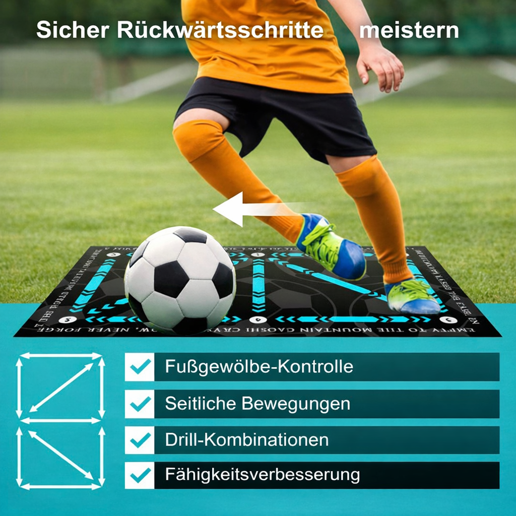 Soccer Training Mat for Technique & Coordination - Indoor & Outdoor Use