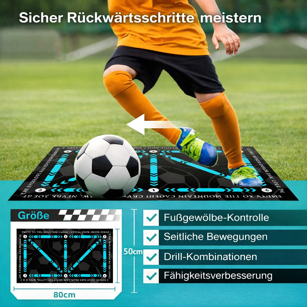 Soccer Training Mat for Technique & Coordination - Indoor & Outdoor Use