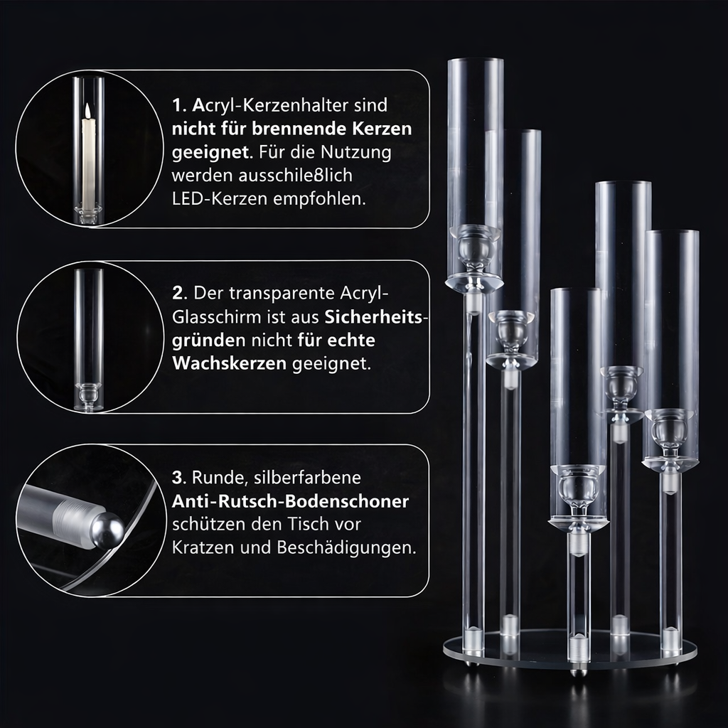 5-Arm Candle Holder — Enchant Your Home with Timeless Warmth and Sparkling Elegance
