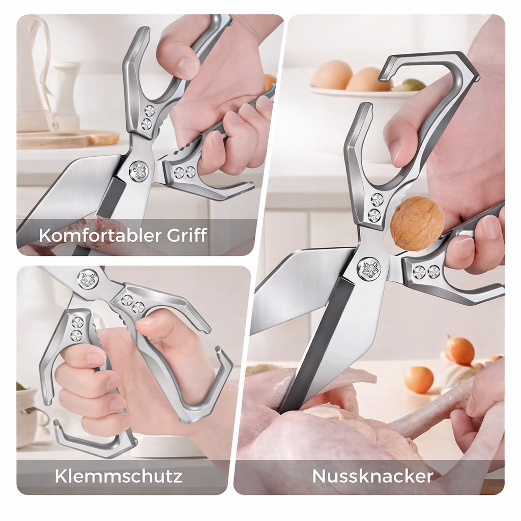 Multi-Purpose Kitchen Scissors Made of 3Cr13 Stainless Steel