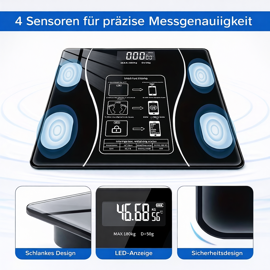 Bluetooth Body Fat Scale for Accurate Measurements and Motivation
