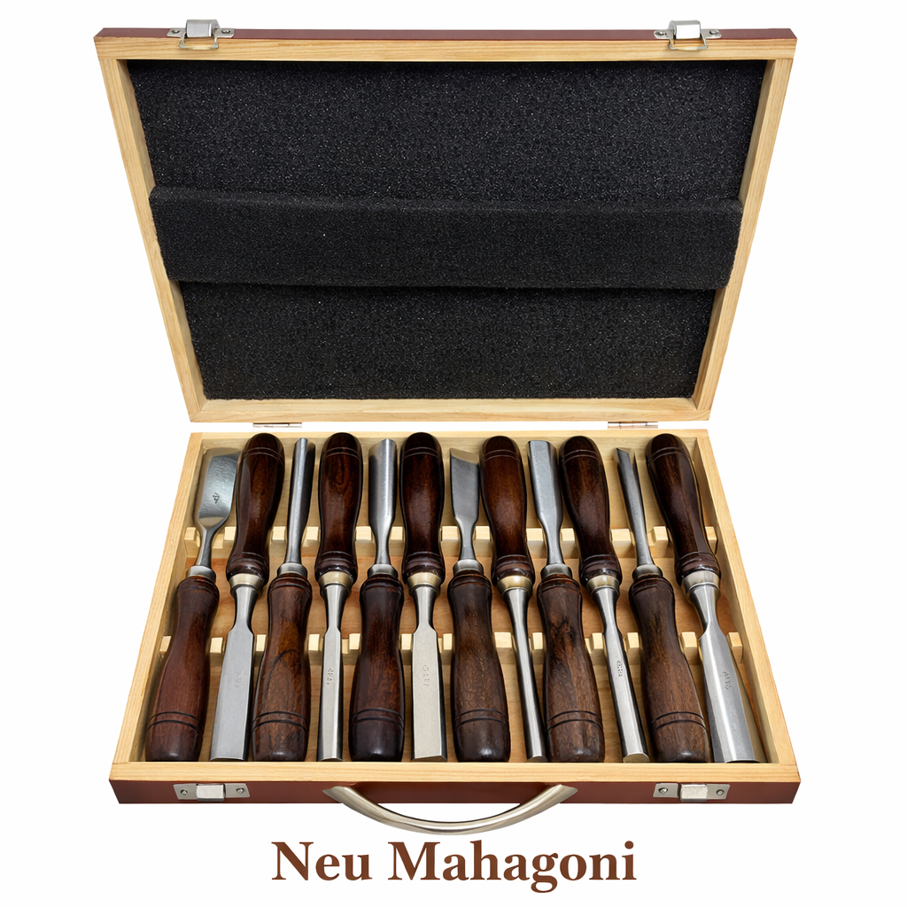 Wood Carving Tool Set – 12-Piece Precision Kit with Wooden Case