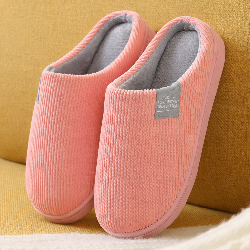 Cozy Slippers in Amber - Experience Embracing Warmth for Cold Days