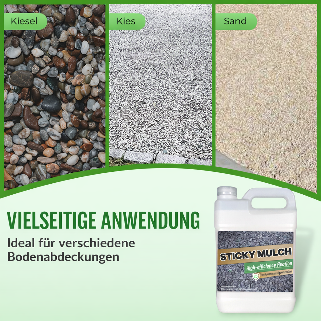 Garden Adhesive – No More Flying Mulch and Gravel