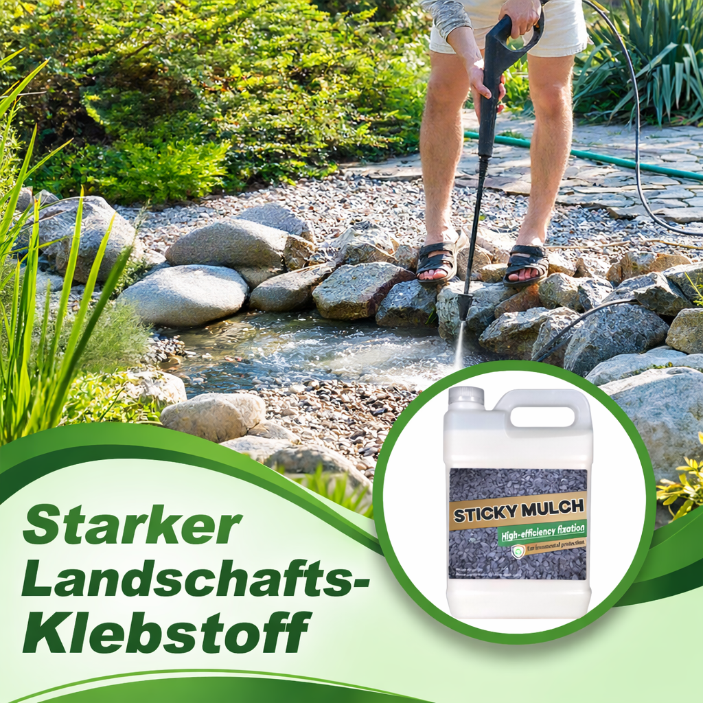 Garden Adhesive – No More Flying Mulch and Gravel