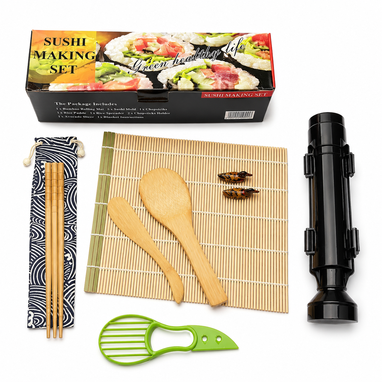 Sushi Maker Kit with Bamboo Rolling Mat