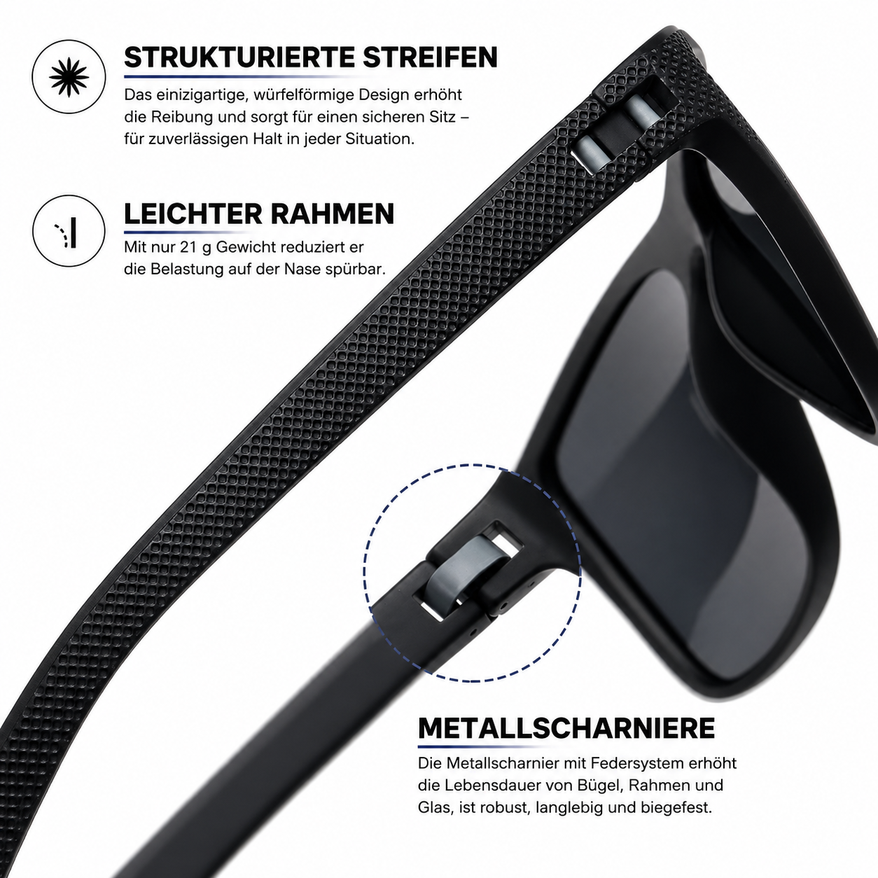 Set of 3 UV400 Polarized Sunglasses