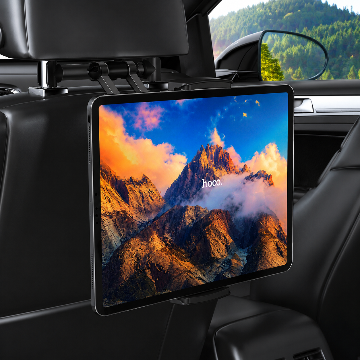 Car Headrest Holder – Aluminum Mount for Phone & Tablet