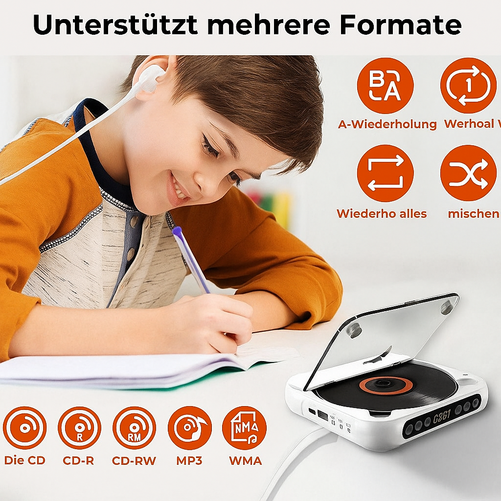 Portable CD Player with Bluetooth – Sound Wonder Go