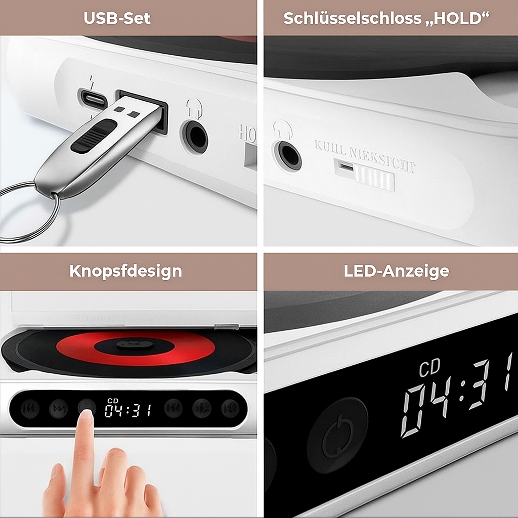 Portable CD Player with Bluetooth – Sound Wonder Go