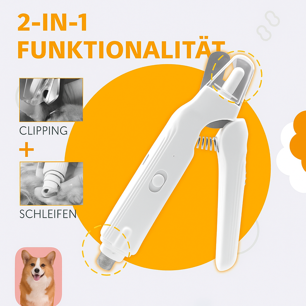 Gentle 2-in-1 Pet Nail Clipper and Grinder