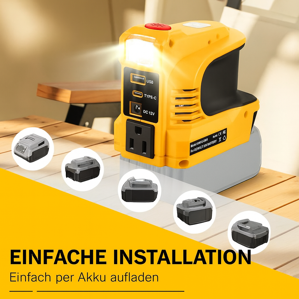 Compact Inverter for Car, Camper, and Outdoor Use