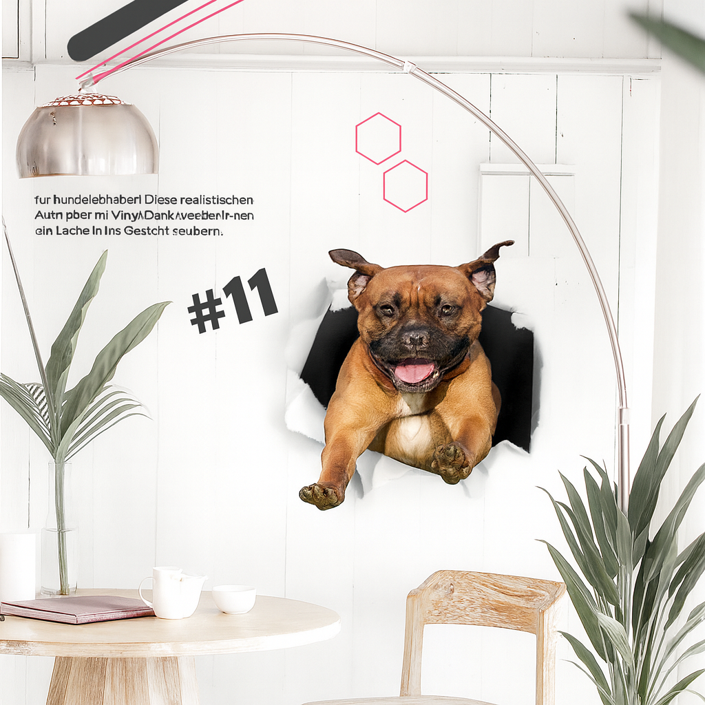 Cute 3D Wall Stickers Featuring Cats and Dogs