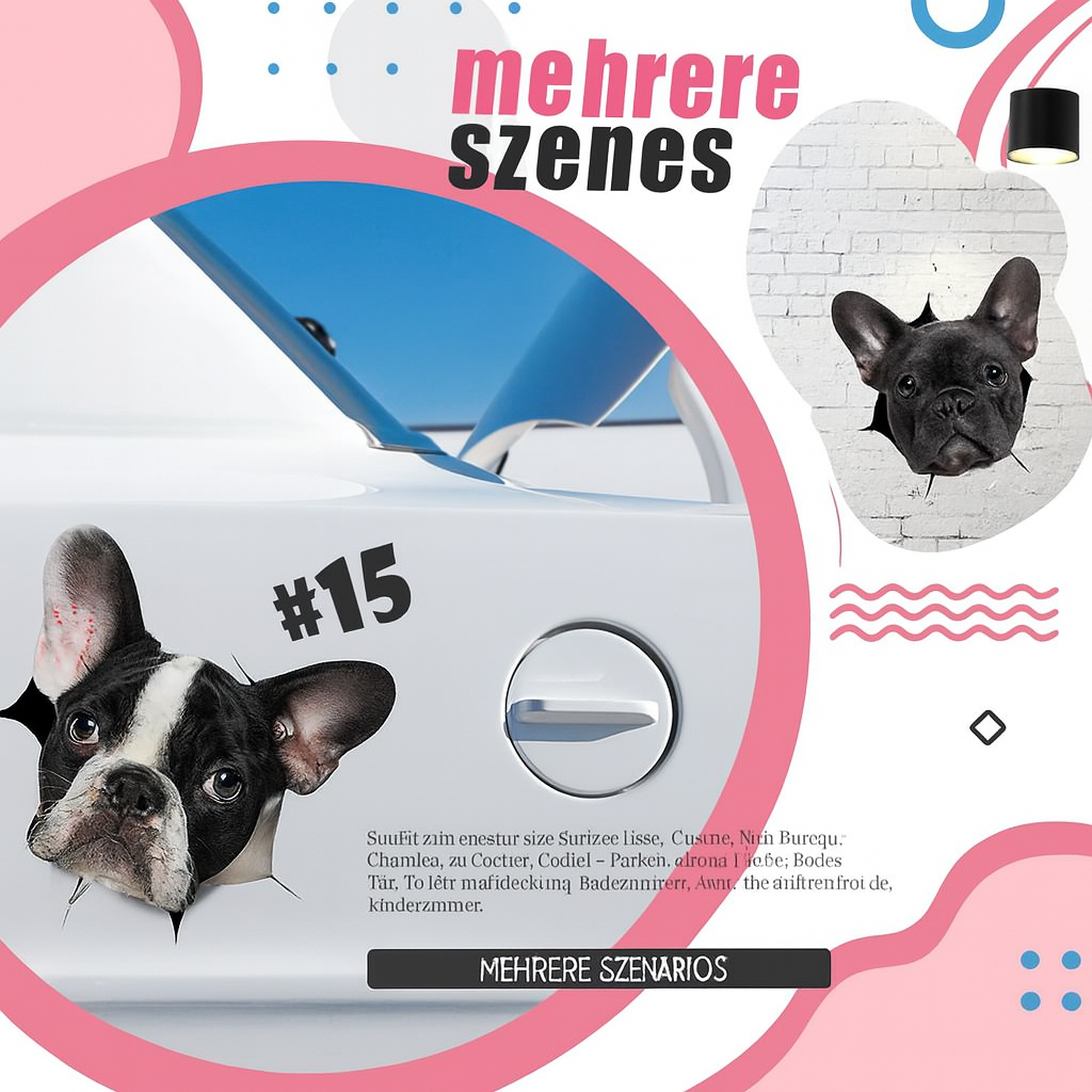 Cute 3D Wall Stickers Featuring Cats and Dogs