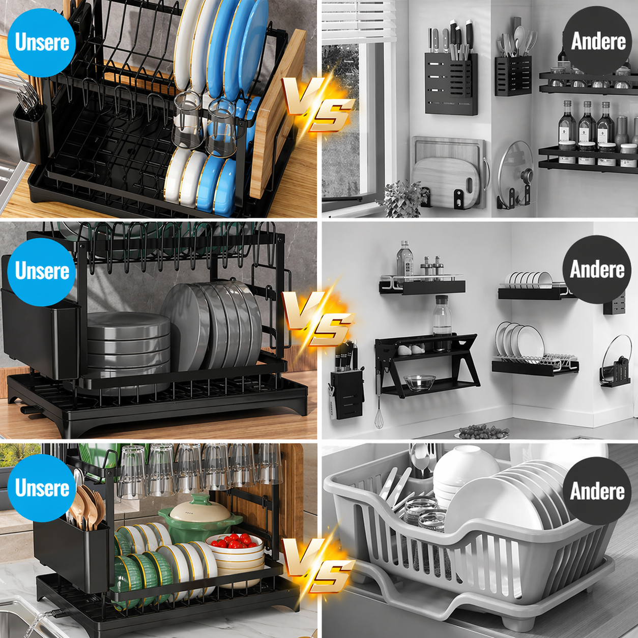 Double Layer Kitchen Drying Rack