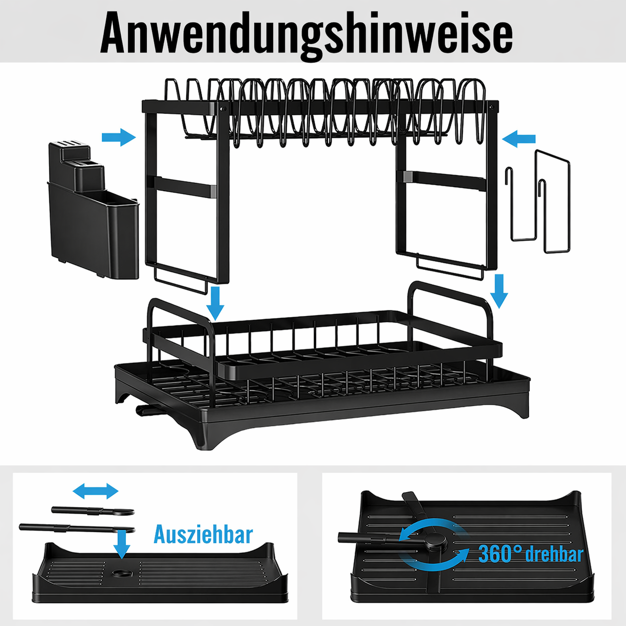 Double Layer Kitchen Drying Rack