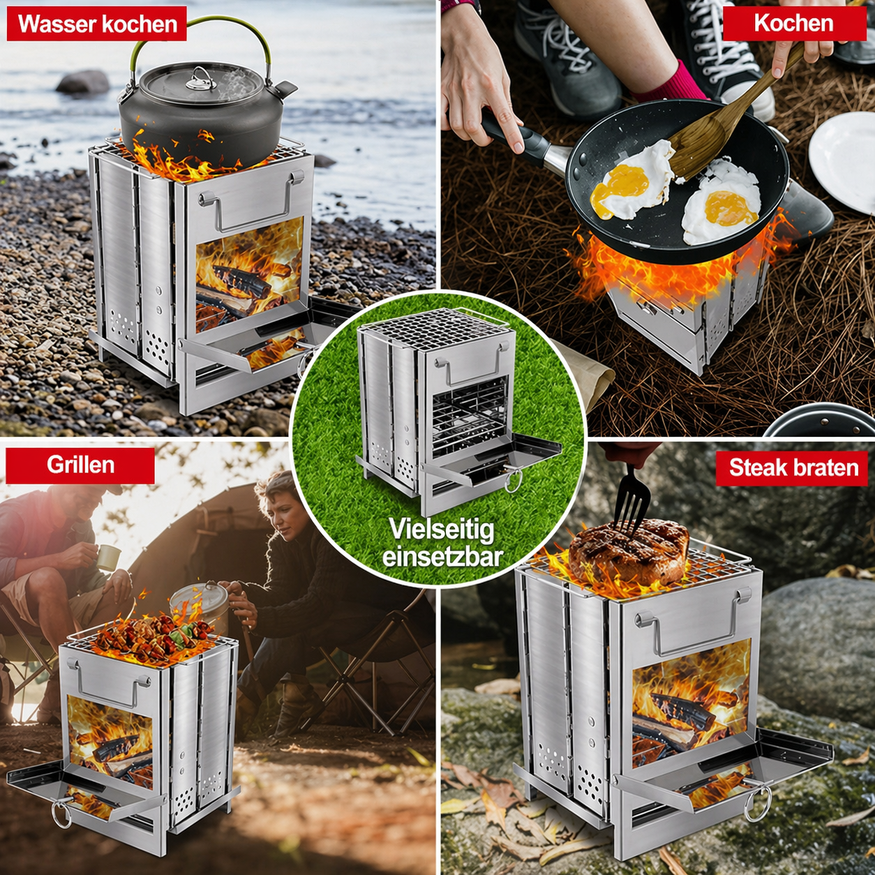 Portable Folding BBQ Grill for Camping