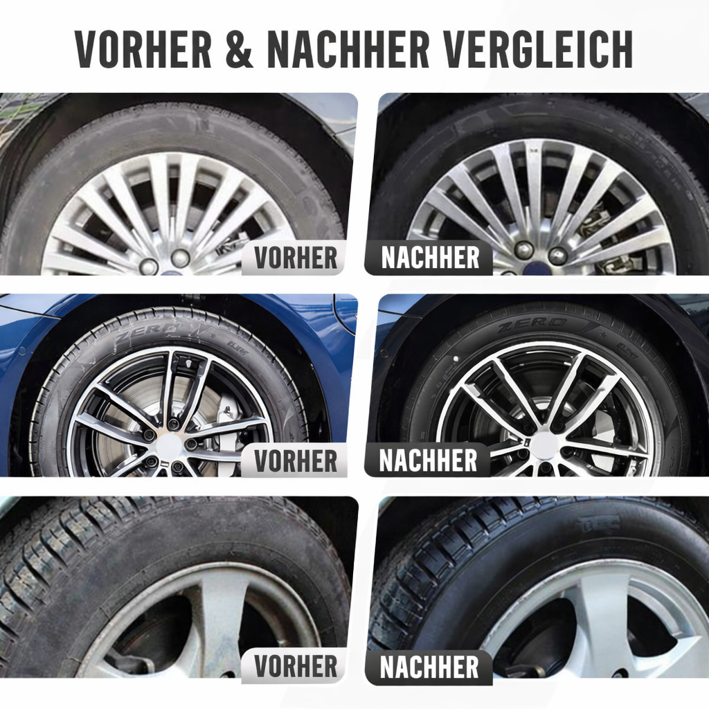 Deep Black Tire Shine for Lasting Protection and Stunning Finish