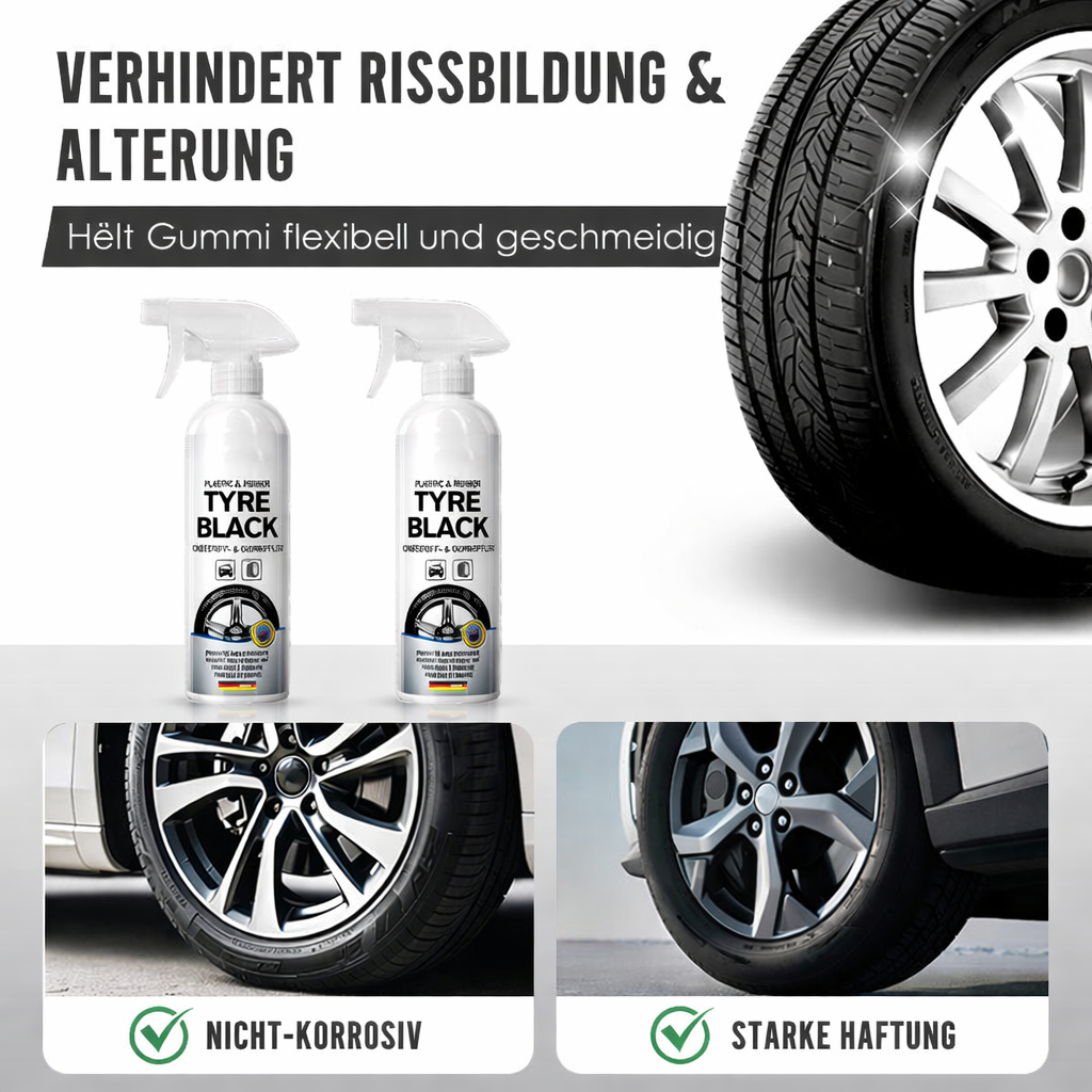 Deep Black Tire Shine for Lasting Protection and Stunning Finish