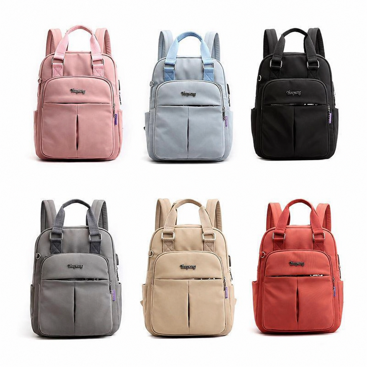 Waterproof Backpack with USB Charging Port