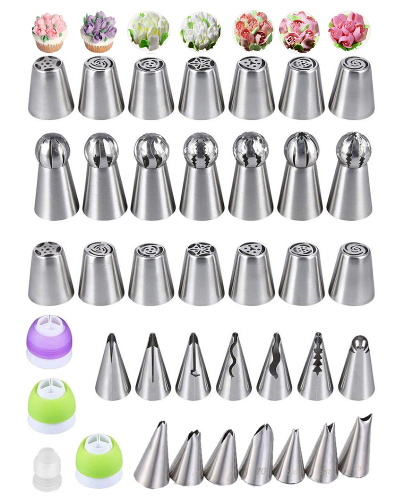 【LAST DAY SALE】Cake Decor Piping Tips & Create Unique Cupcake Decorating 🔥

Please note that the title is already in English.
