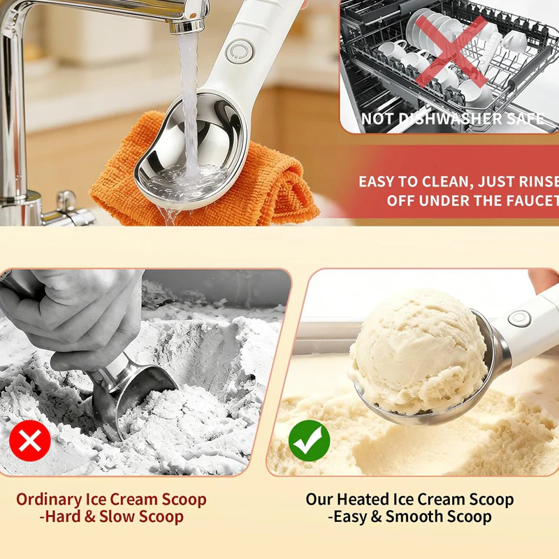Heated Ice Cream Scoop – Serve Instantly