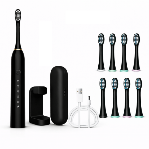 Electric Toothbrush with 6 Cleaning Modes, Rechargeable via USB