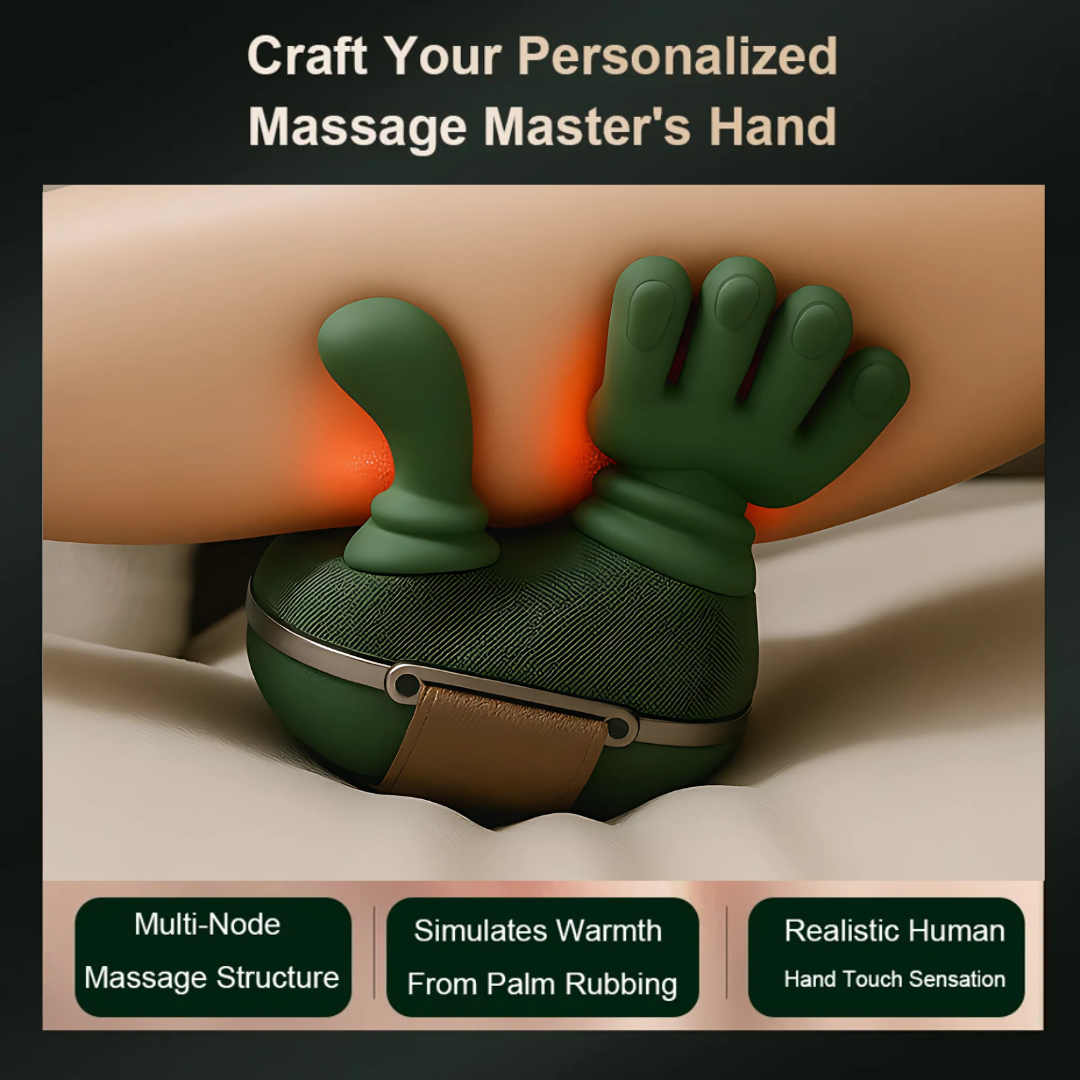 Portable Hand Massager with Heat – USB Rechargeable and Flexible Design