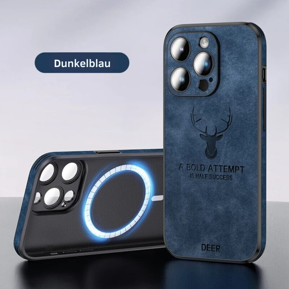 Slim Shockproof Smartphone Case in Genuine Leather – Stylish Protection