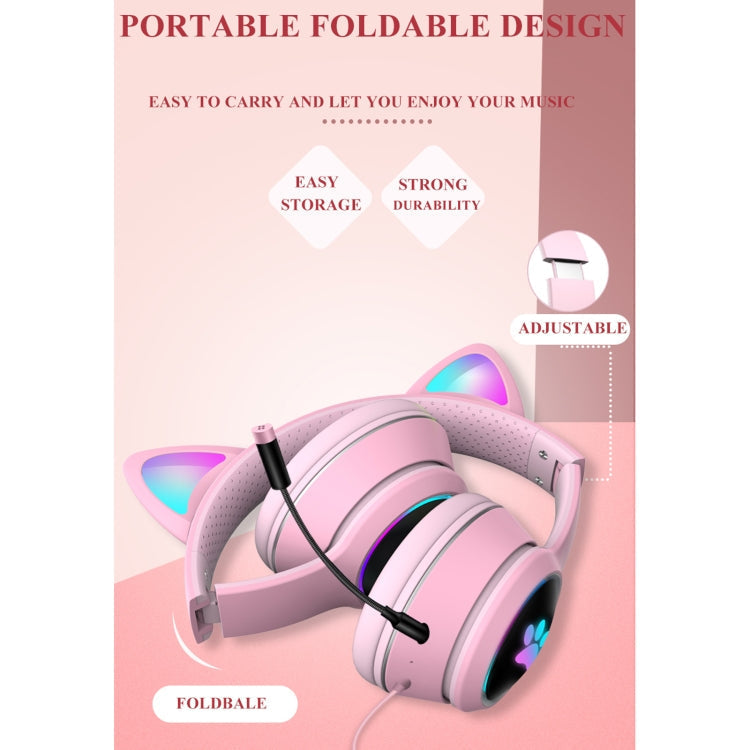 LED Cat Ear Gaming Headset with USB and 3.5mm Connection