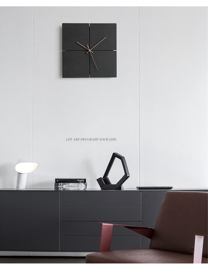 Modern Minimalist Silent Wall Clock for Living Room Decor