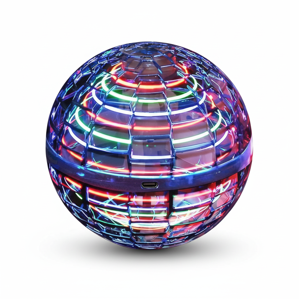 RGB Flying Orb Ball with USB Rechargeable Flight System and Gyro Boomerang