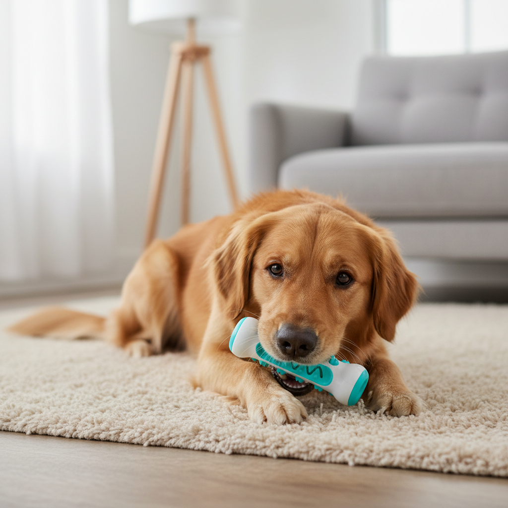 Calming Dog Toy with Lavender and Chamomile for Anxiety Relief – Non-Toxic Polymer