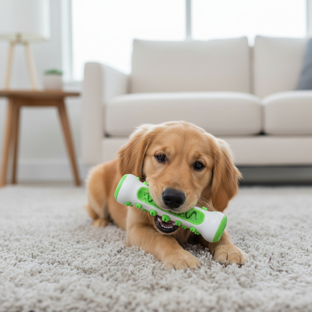 Calming Dog Toy with Lavender and Chamomile for Anxiety Relief – Non-Toxic Polymer