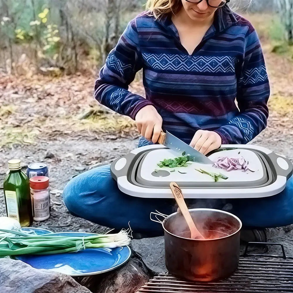 Collapsible Wash Basin with Drain Stopper