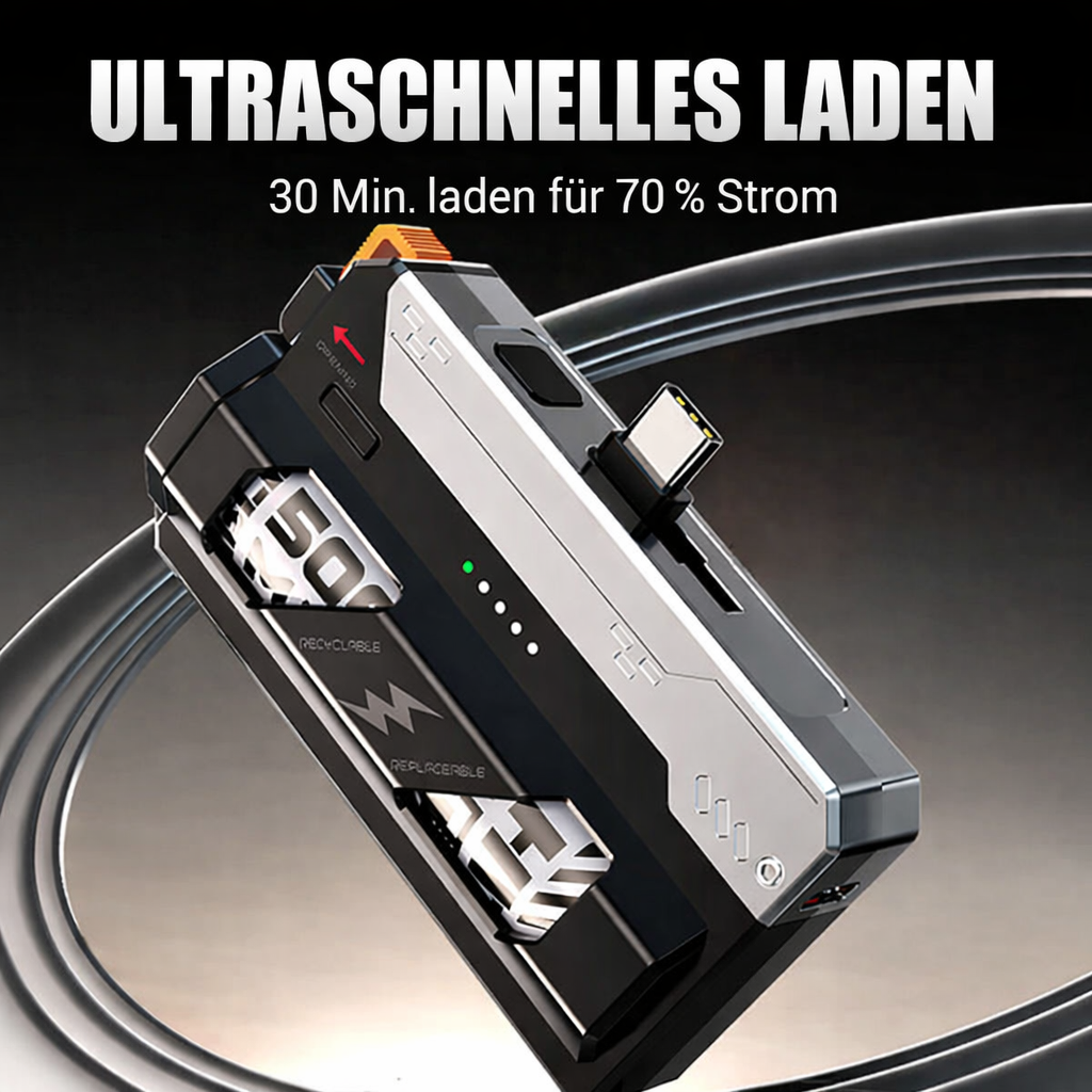 Portable Power Bank with Replaceable Battery for Unlimited Energy On-the-Go