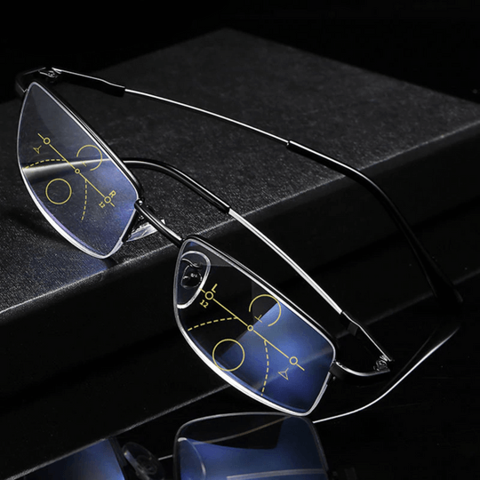 Multifocal Glasses for Enhanced Vision – Close, Mid & Distant Focus with Anti-Glare and Blue Light Shielding