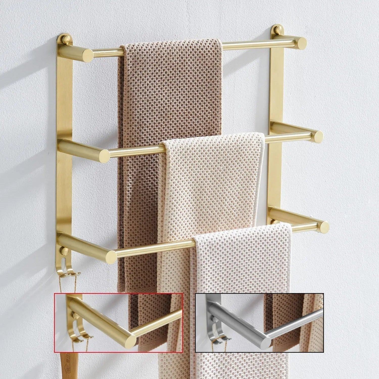 Space-Saving Rack for a Fresh and Neatly Organized Bathroom