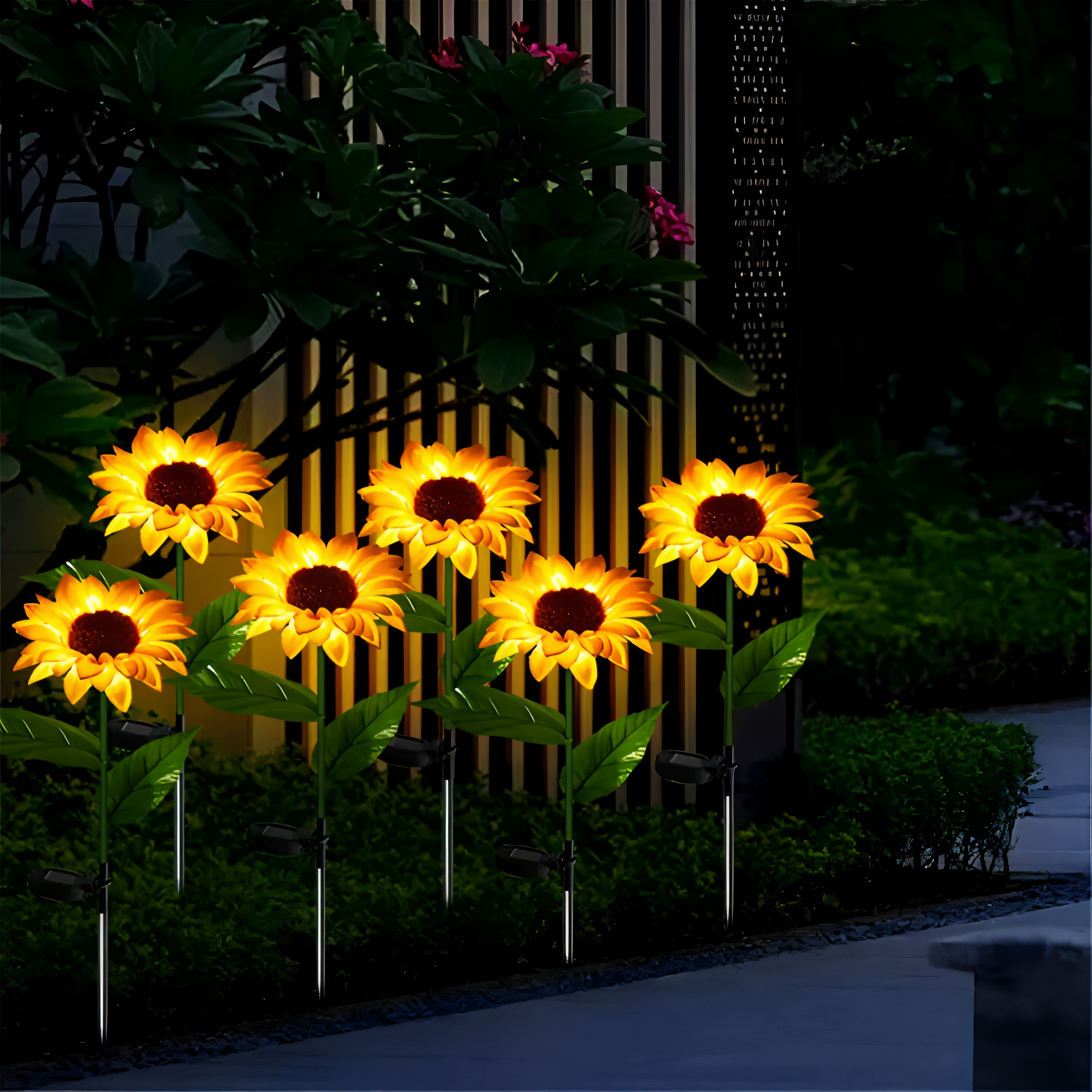 IP65 Solar Garden Light with Realistic Sunflower Design