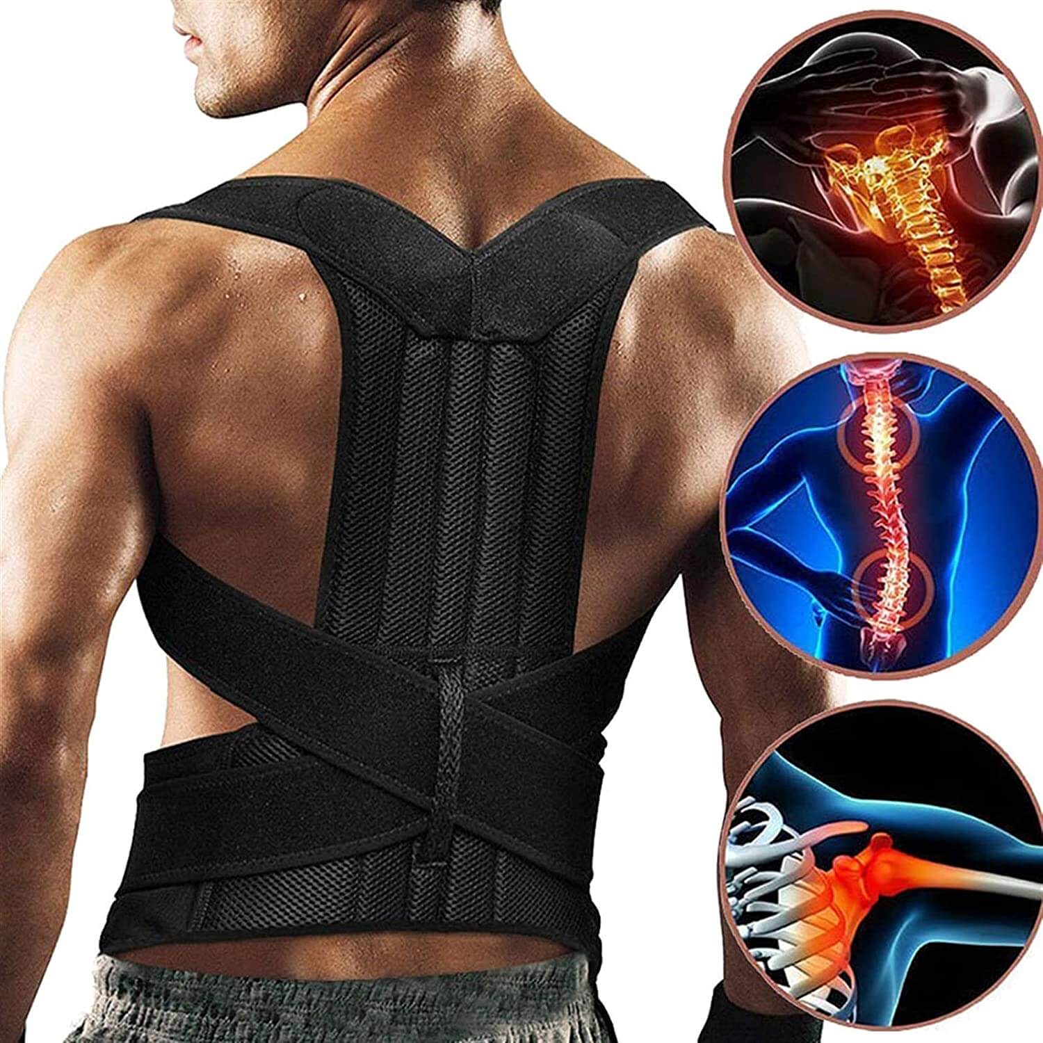Adjustable Vest for Back and Shoulder Posture Support - Daily Comfort Aid